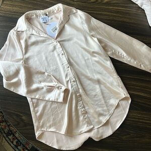 Princess Polly Vintage Vibes Champagne Shirt